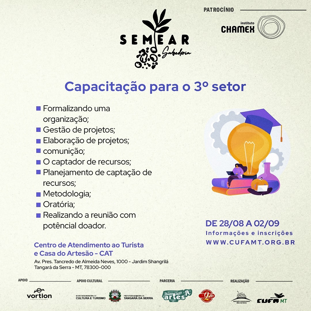 Projeto Semear em MT: Uma Semente de Conhecimento e Desenvolvimento Para o 3º Setor