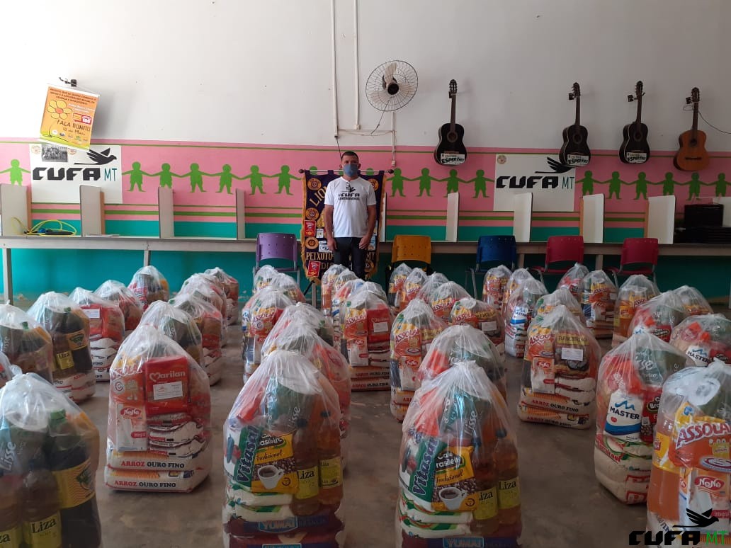CUFA-MT RECEBE DOAÇÕES DE CESTAS BÁSICAS E DISTRIBUI PARA FAMÍLIAS EM PEIXOTO DE AZEVEDO