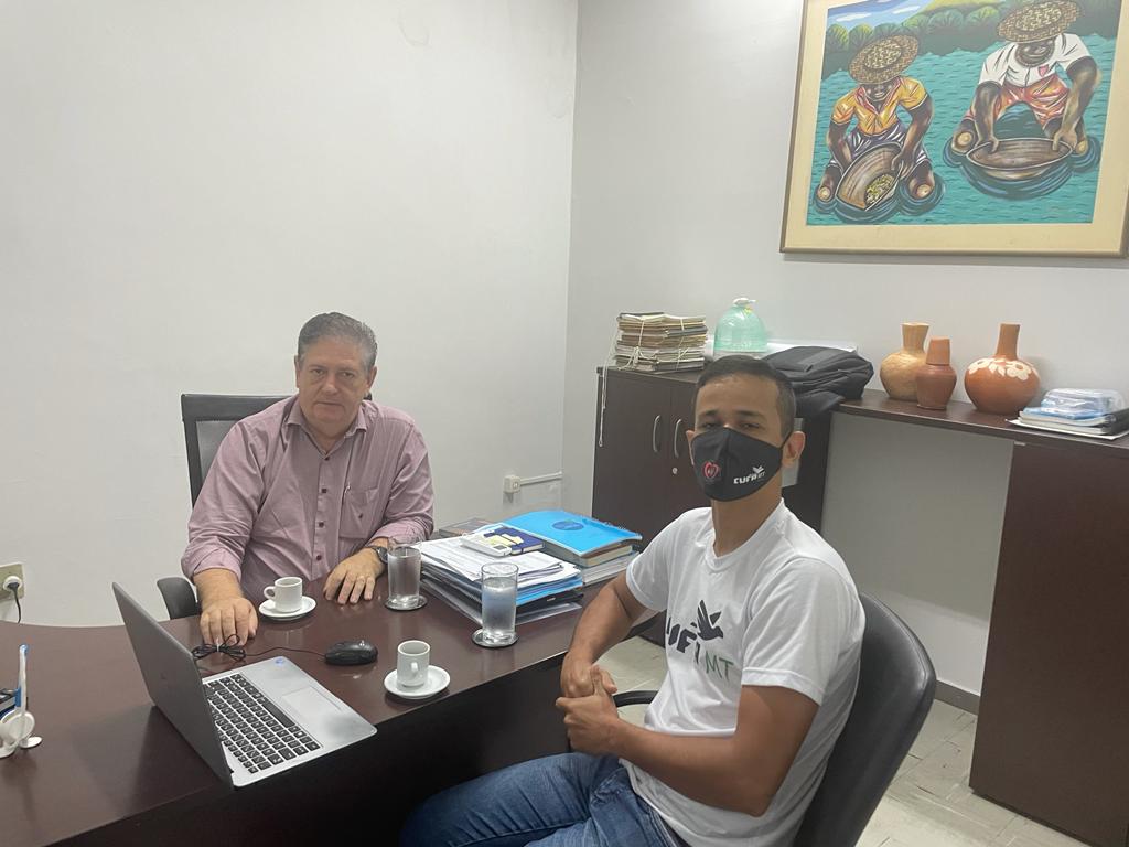 Anderson Zanovelo, cumpriu agenda com o secretário adjunto de desenvolvimento do ecossistema Empreendedor de Mato Grosso, Celso Banazeski.